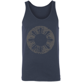 Sun and Stars in Circle Distressed Unisex Cotton Tank Top